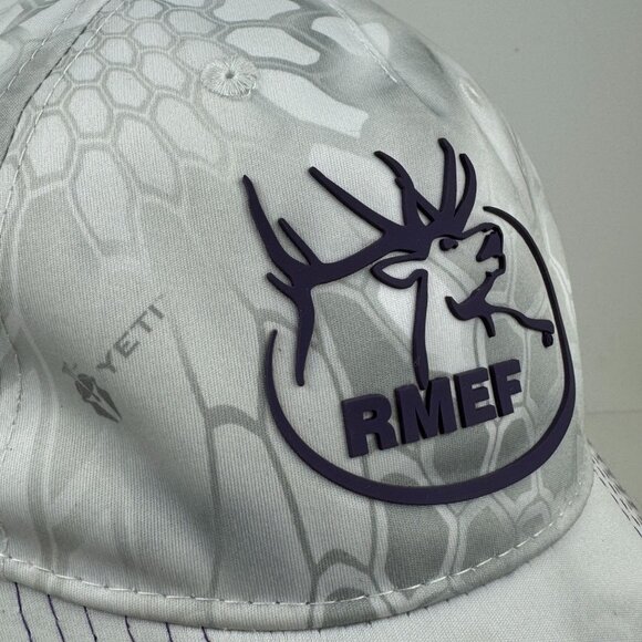 RMEF Kryptek Yeti Camouflage Cap Ladies Fit Gray Rocky Mountain Elk Hunting OSFM - Picture 2 of 9